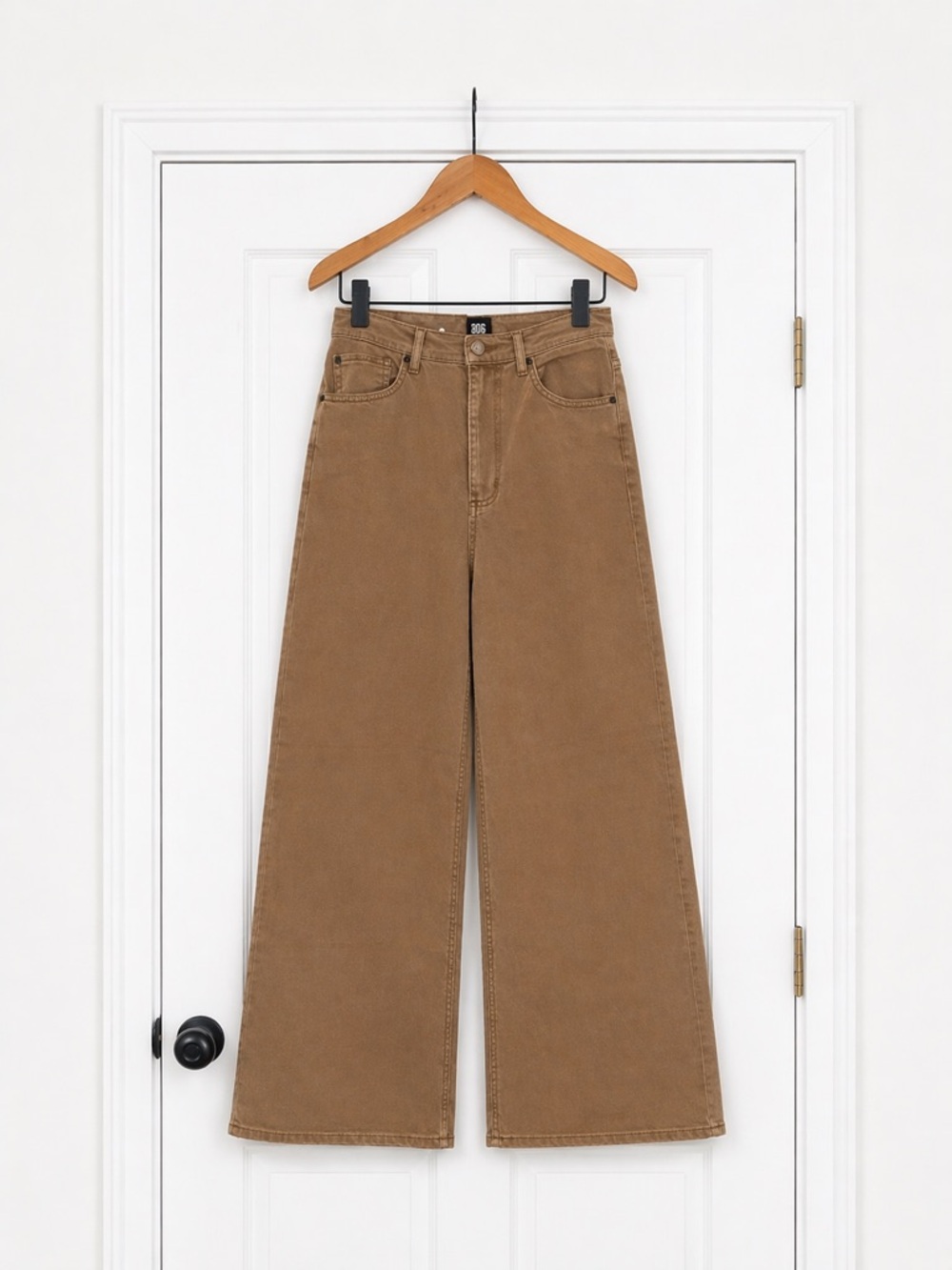 BDG Flared Wide-Leg Jeans in Tan Brown
